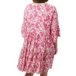 Abito da donna bianco con stampe fucsia Swish Jeans