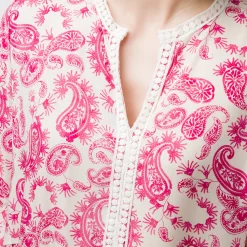 Abito da donna bianco con stampe fucsia Swish Jeans