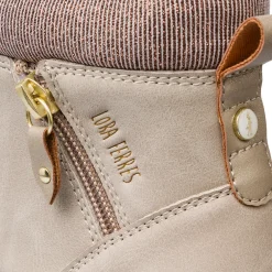 Anfibi beige da Donna con zip laterale Lora Ferres