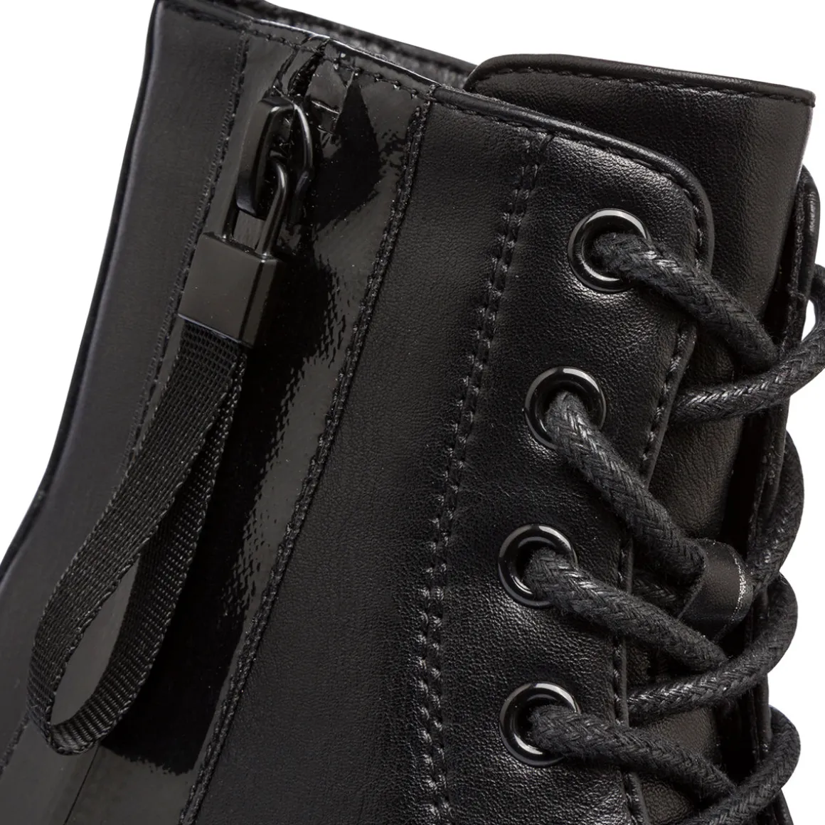 Anfibi da bambina neri con doppia zip Le scarpe di Alice