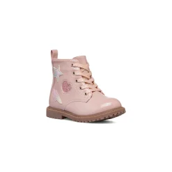 Anfibi da bambina rosa effetto vernice Le Scarpe di Alice