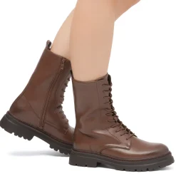 Anfibi marroni da donna con zip Swish Jeans