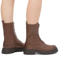 Anfibi marroni da donna con zip Swish Jeans