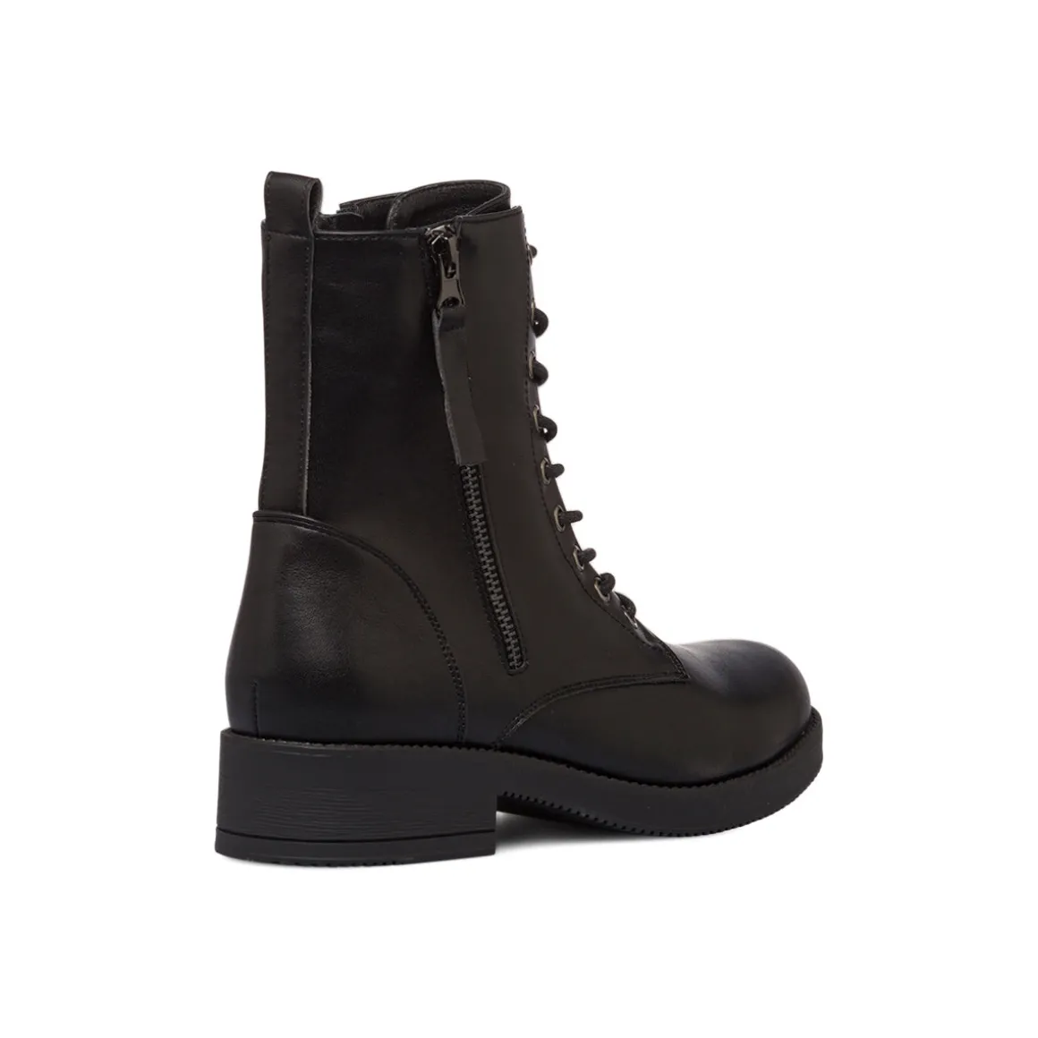 Anfibi neri da donna con zip Lora Ferres