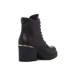 Anfibi neri da Donna con zip e tacco 7 cm Lora Ferres