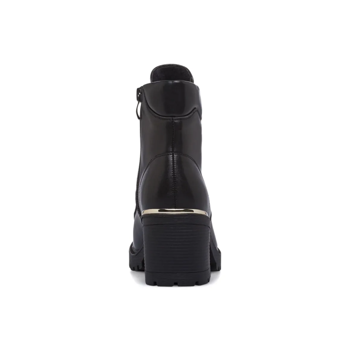 Anfibi neri da Donna con zip e tacco 7 cm Lora Ferres