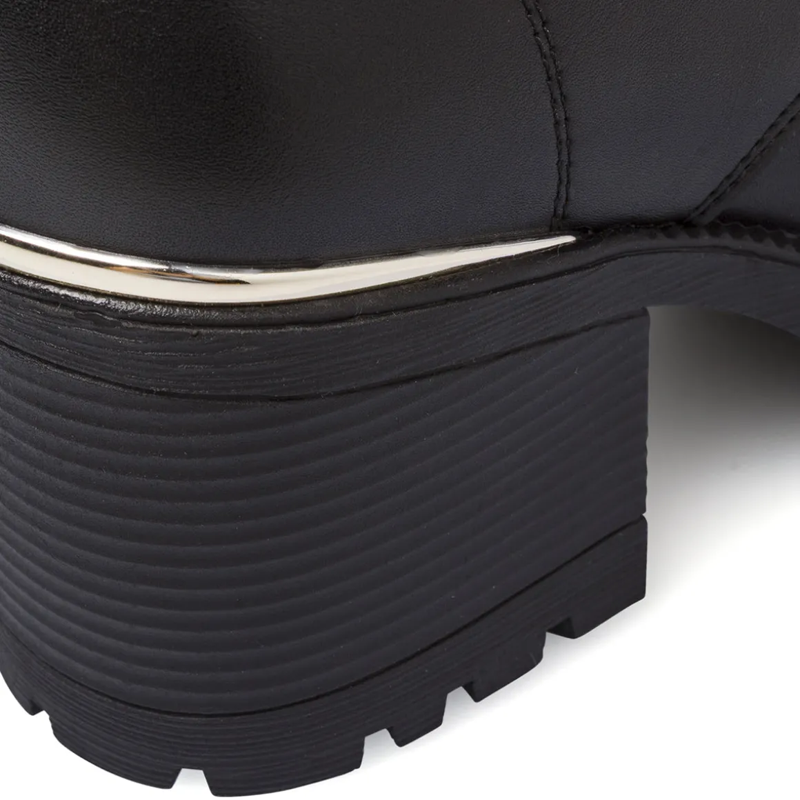 Anfibi neri da Donna con zip e tacco 7 cm Lora Ferres