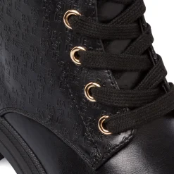 Anfibi neri da Donna con zip e logo Basile