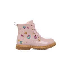 Anfibi rosa da Bambina con cuoricini in paillettes Le Scarpe di Alice