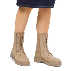 Anfibi taupe da donna effetto scamosciato Lora Ferres