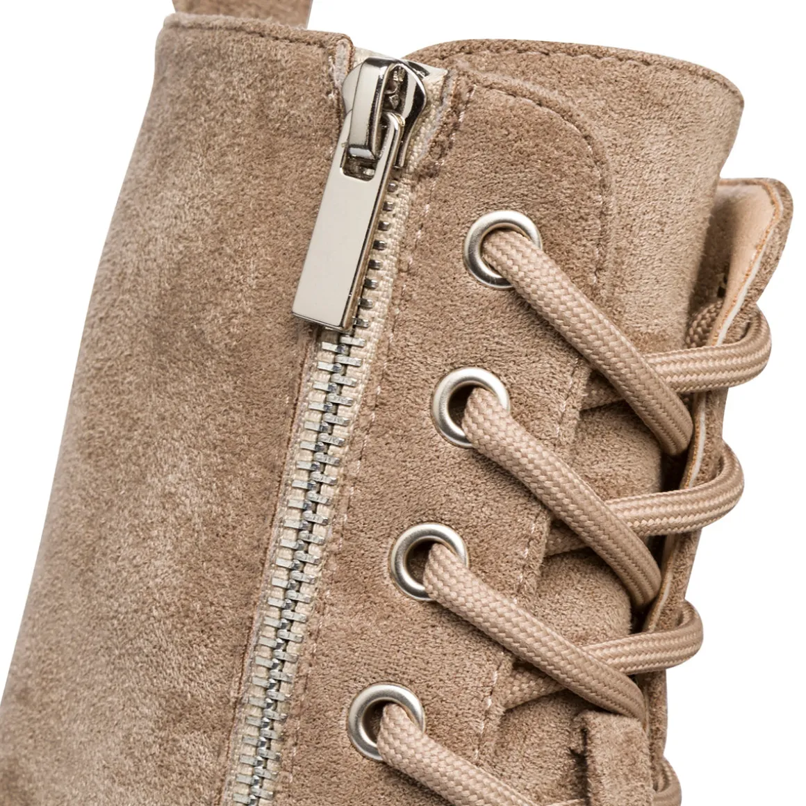 Anfibi taupe da donna effetto scamosciato Lora Ferres
