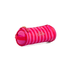 Astuccio tombolino da donna fucsia e rosso a righe Camomilla Milano Sweet Stripes