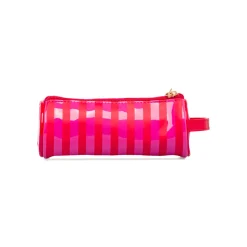 Astuccio tombolino da donna fucsia e rosso a righe Camomilla Milano Sweet Stripes