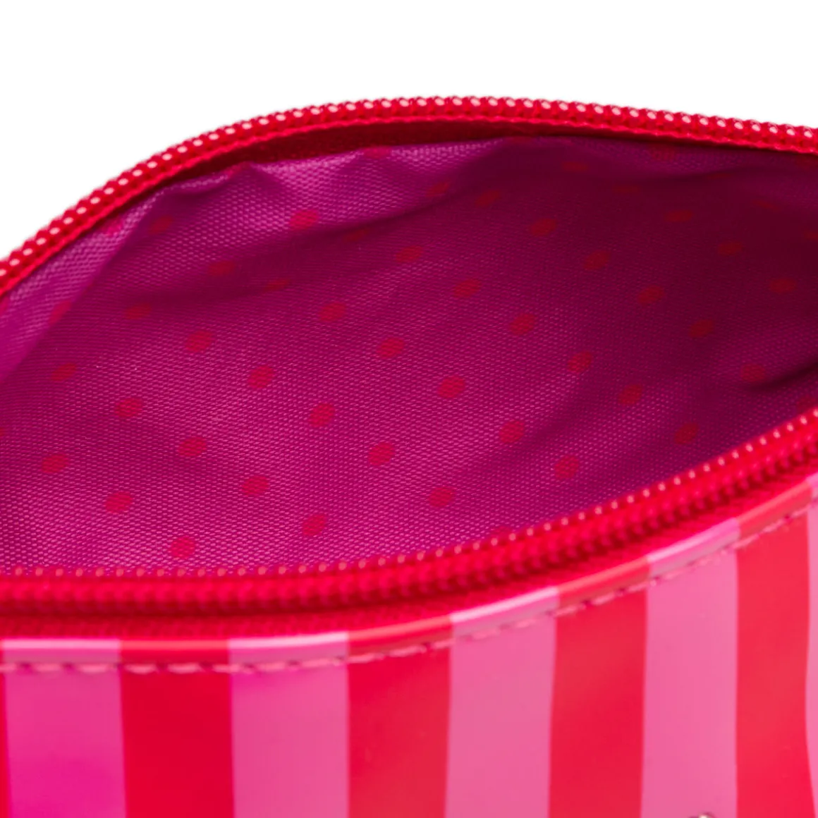 Astuccio tombolino da donna fucsia e rosso a righe Camomilla Milano Sweet Stripes