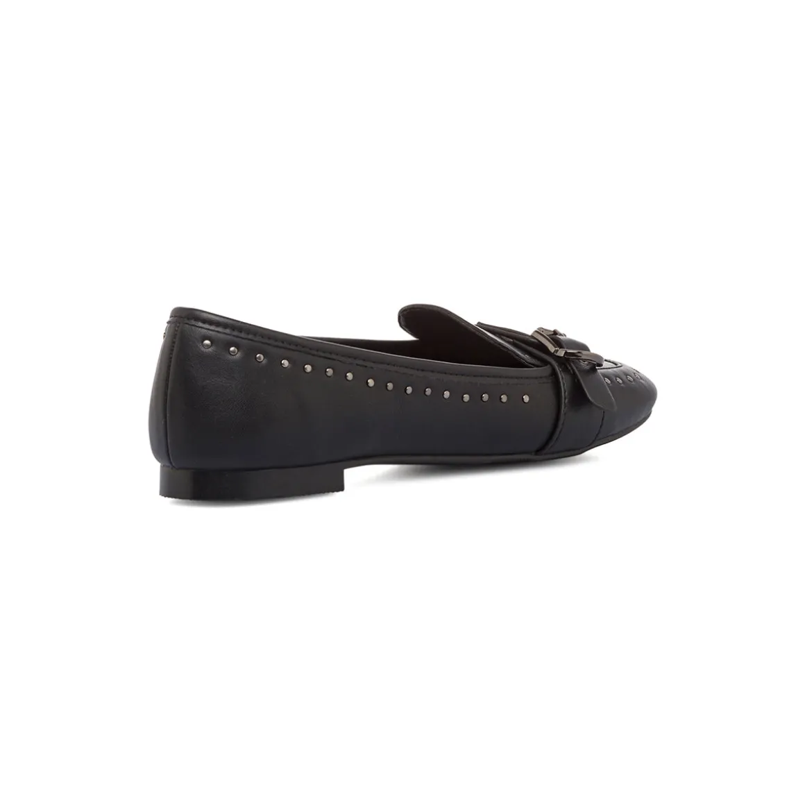 Ballerine da donna Swish Jeans nere con borchie e fibbia