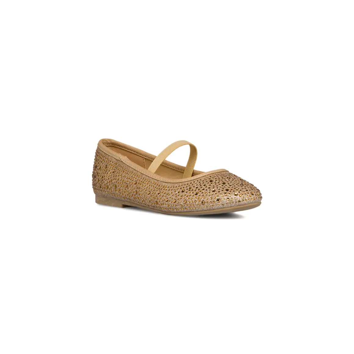 Ballerine glitter oro da ragazza con strass 10 Baci