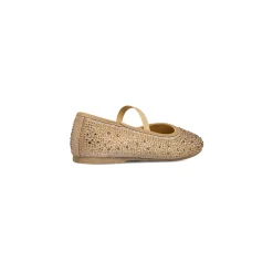 Ballerine glitter oro da ragazza con strass 10 Baci