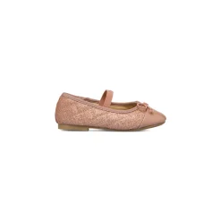 Ballerine glitter rosa da bambina con fiocco Le Scarpe di Alice
