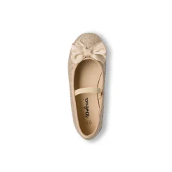 Ballerine in glitter oro da ragazza 10 Baci