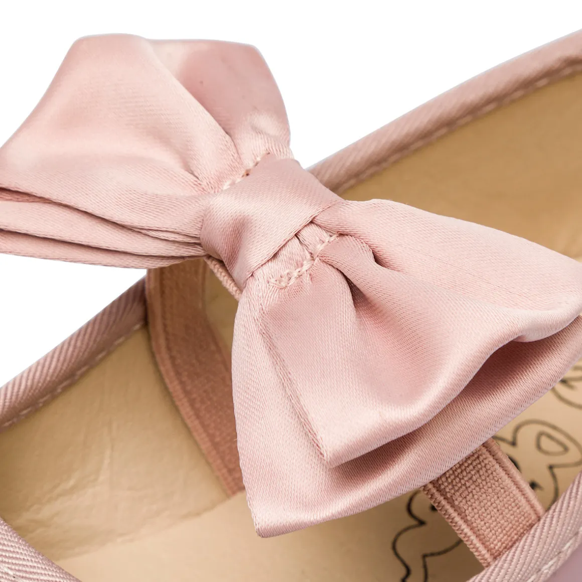 Ballerine in vernice color nude da bambina con fiocco Le Scarpe di Alice