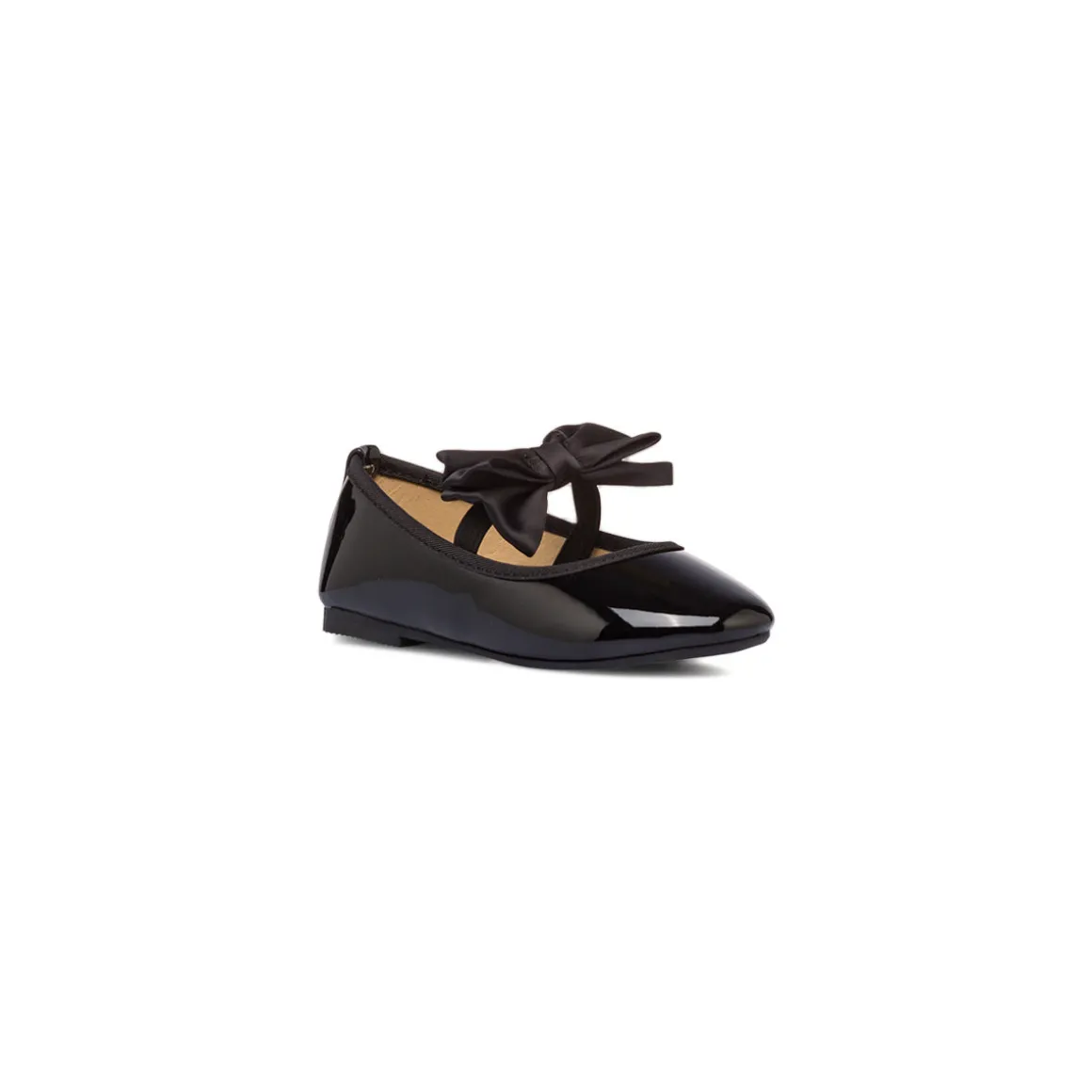 Ballerine in vernice nere da bambina con fiocco Le Scarpe di Alice