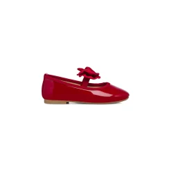Ballerine in vernice rosse da bambina con fiocco Le Scarpe di Alice