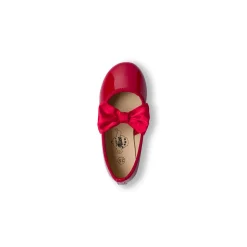 Ballerine in vernice rosse da bambina con fiocco Le Scarpe di Alice