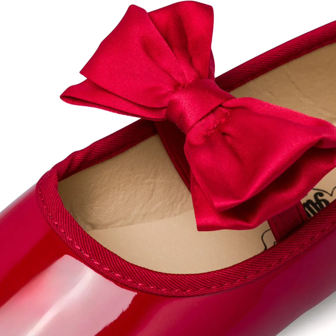 Ballerine in vernice rosse da bambina con fiocco Le Scarpe di Alice