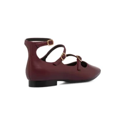 Ballerine Mary jane bordeaux da Donna con fibbie Lora Ferres