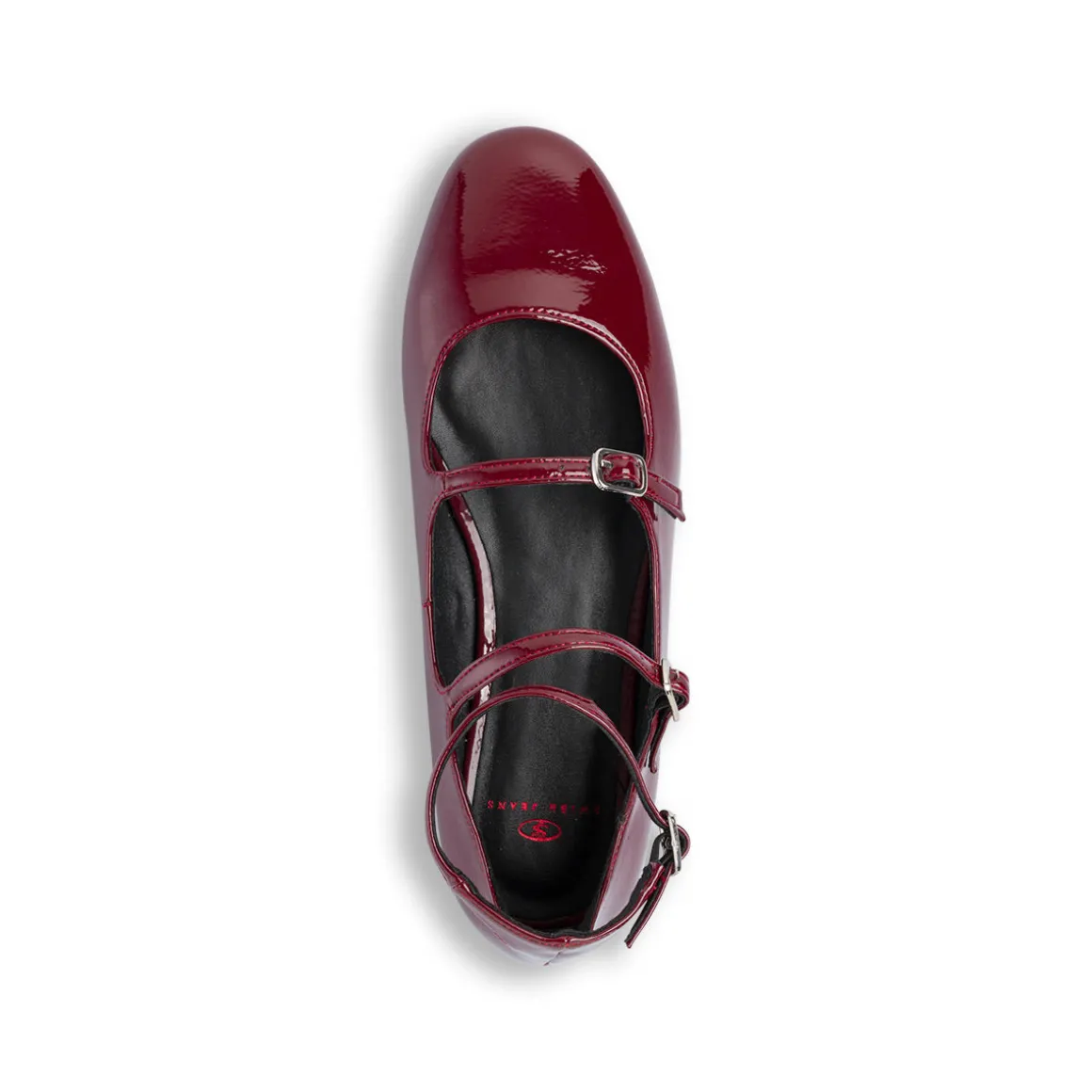 Ballerine Mary Jane da donna bordeaux burgundy con cinturini Swish Jeans