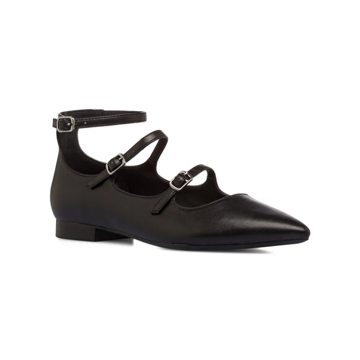 Ballerine Mary Jane nere da Donna con fibbie Lora Ferres
