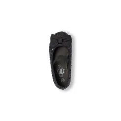 Ballerine nere con fiocco e paillettes da Bambina Dieci Baci