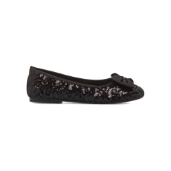 Ballerine nere da Bambina con fiocco e paillettes Dieci Baci