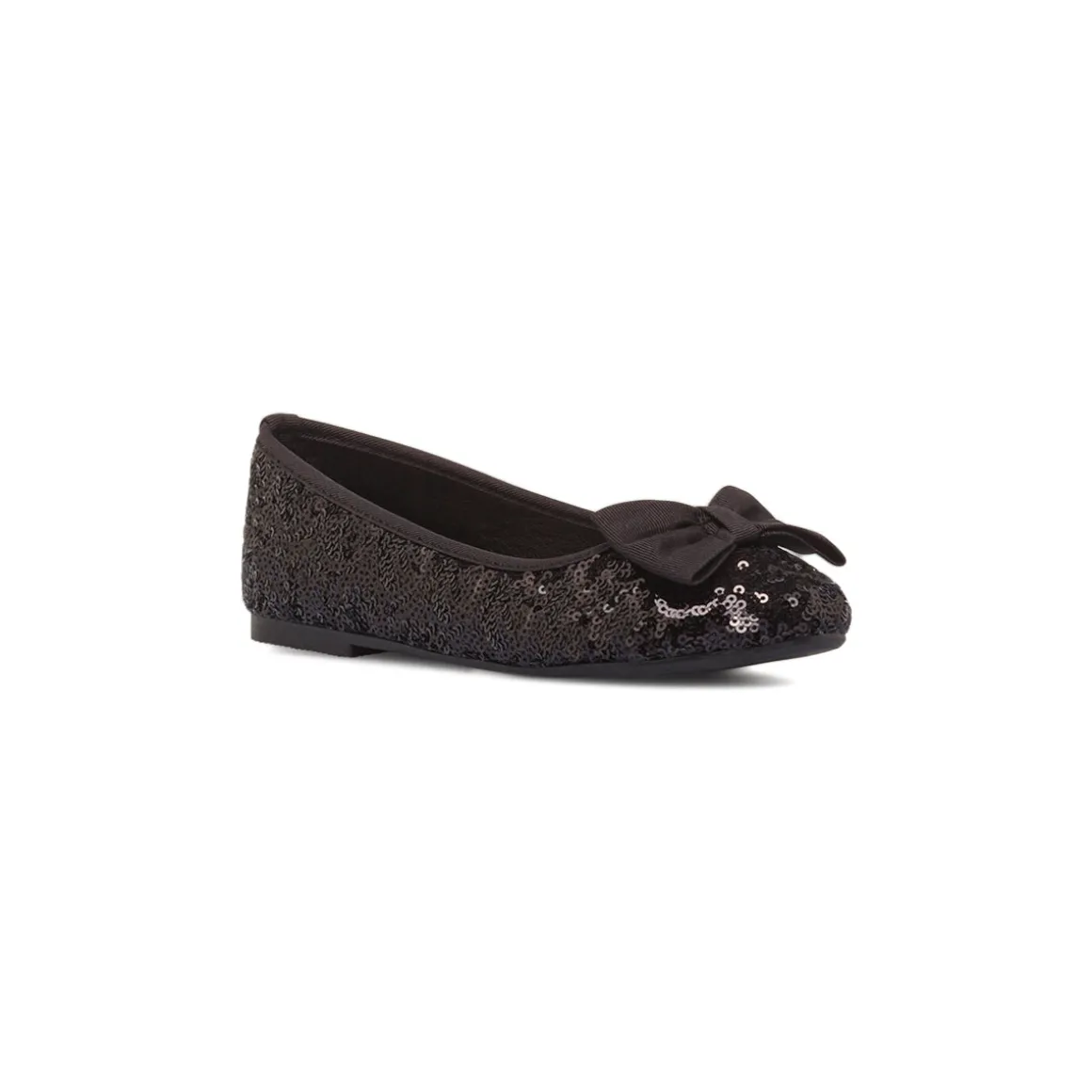 Ballerine nere da Bambina con fiocco e paillettes Dieci Baci
