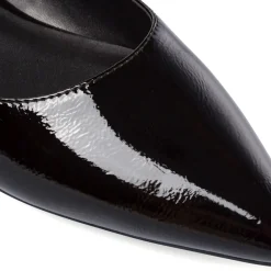 Ballerine nere da Donna effetto vernice con cinturino Lora Ferres