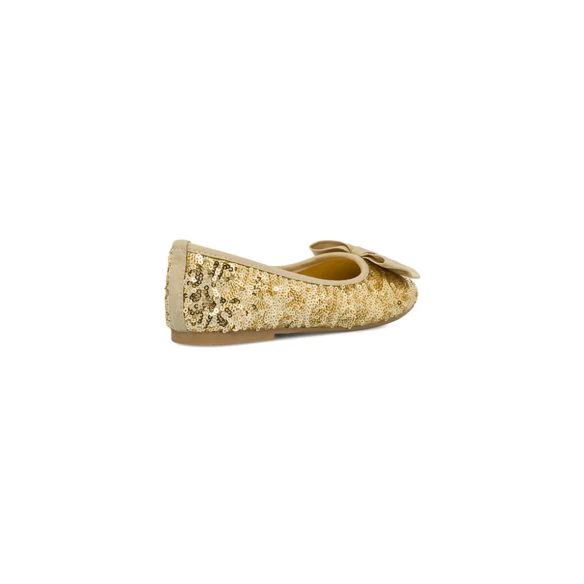 Ballerine oro da Ragazza con fiocco e paillettes Dieci Baci