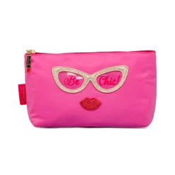 Beauty Case Fucsia da donna con dettagli glitter Camomilla Milano