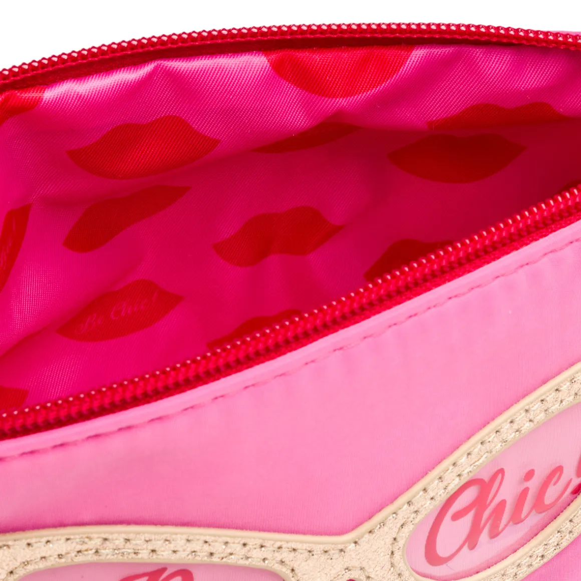 Beauty Case Fucsia da donna con dettagli glitter Camomilla Milano