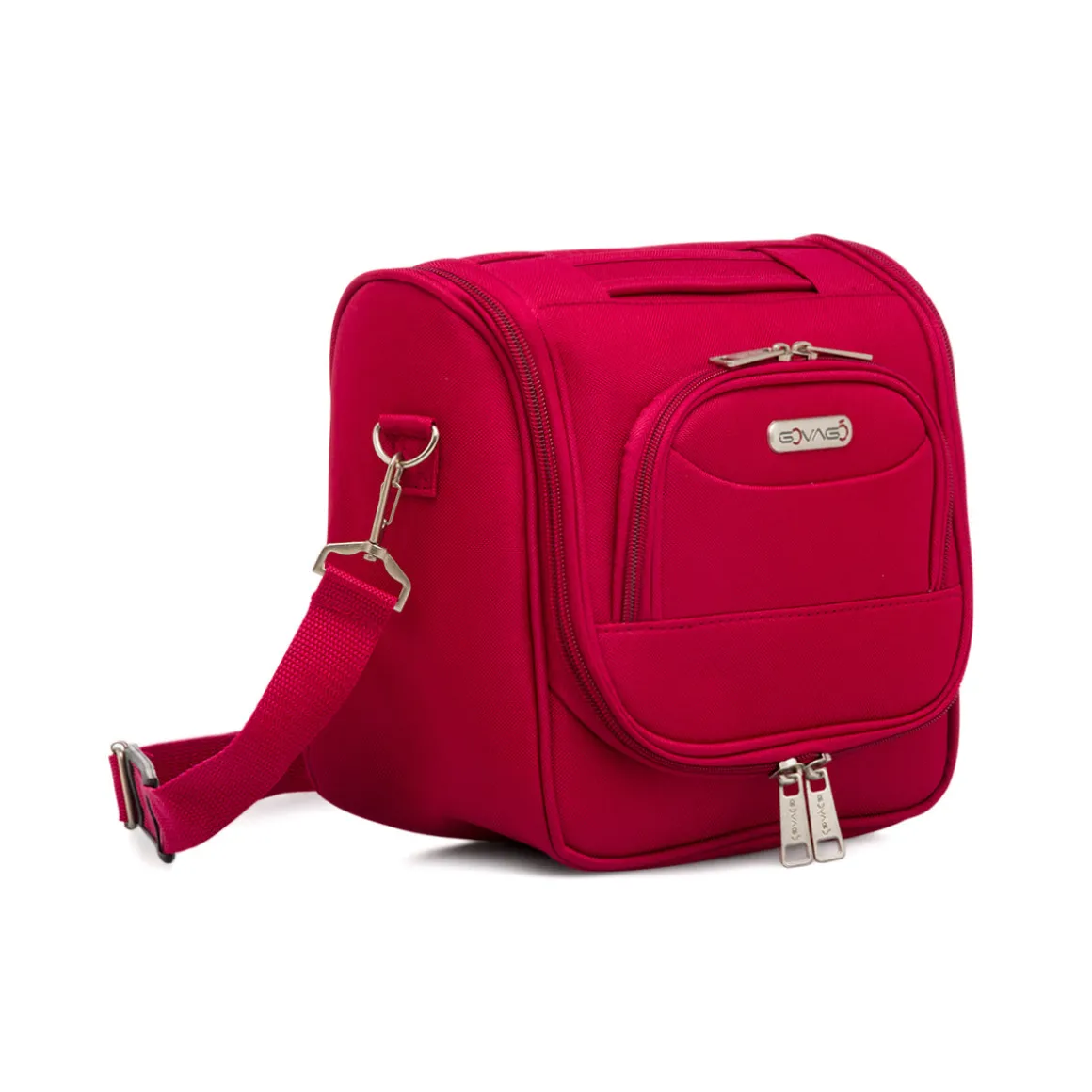 Beauty necessaire da viaggio piccolo rosso in tessuto Govago