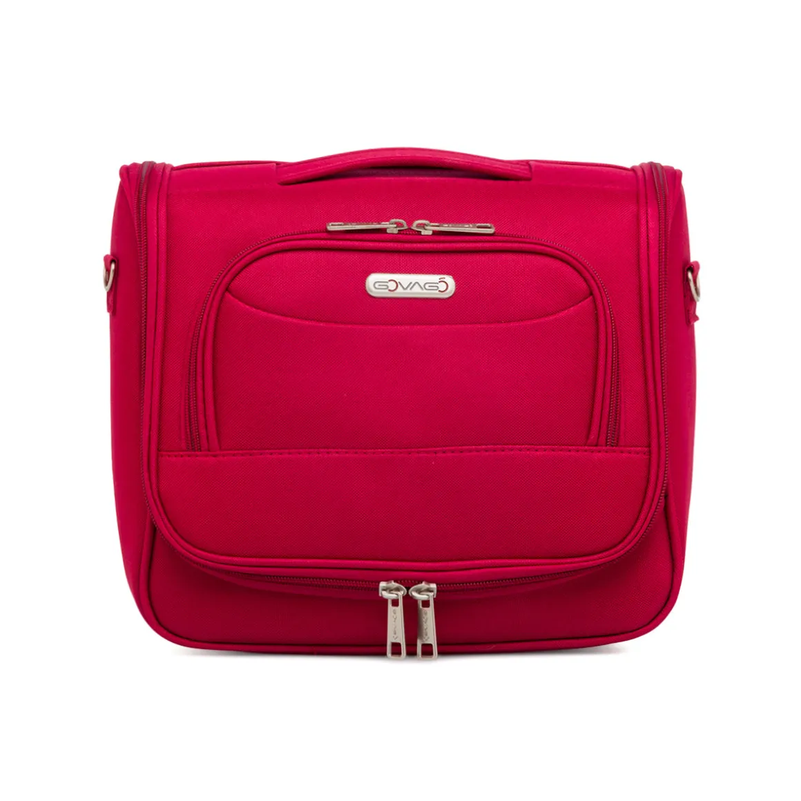 Beauty necessaire da viaggio grande rosso in tessuto Govago