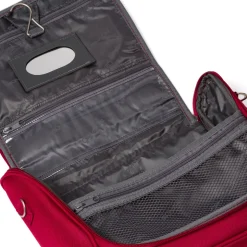Beauty necessaire da viaggio grande rosso in tessuto Govago