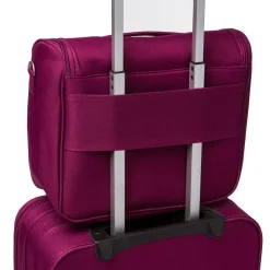 Beauty necessaire grande da viaggio viola in tessuto Govago