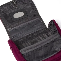 Beauty necessaire grande da viaggio viola in tessuto Govago
