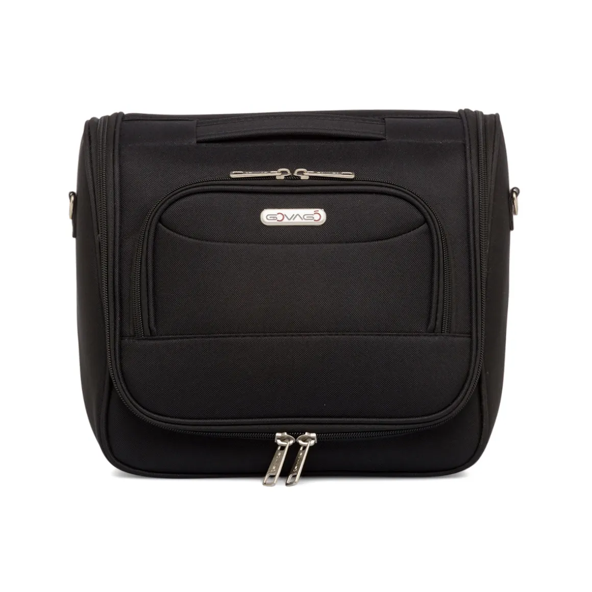 Beauty necessaire grande da viaggio nero in tessuto Govago