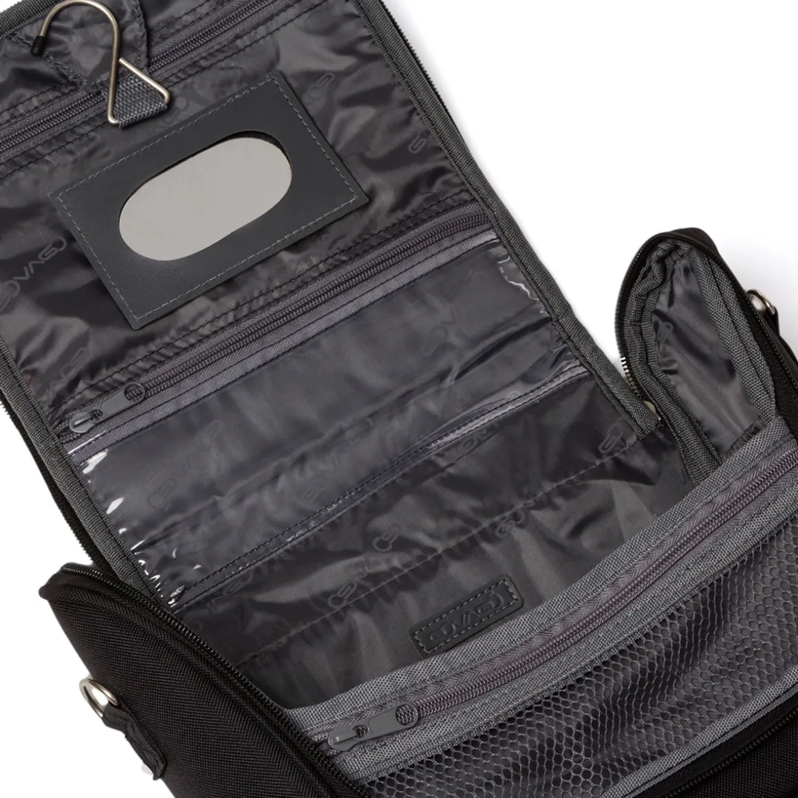Beauty necessaire piccolo da viaggio nero in tessuto Govago