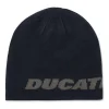Berretto blu e grigio da uomo con logo Ducati Corse