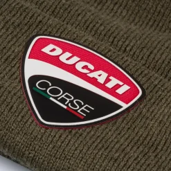 Berretto verde da uomo con badge gommato Ducati Corse
