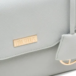 Borsa a mano azzurra da Donna con targhetta logo Lora Ferres