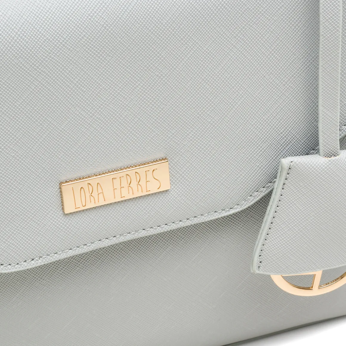 Borsa a mano azzurra da Donna con targhetta logo Lora Ferres