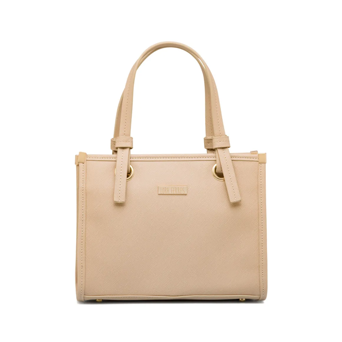 Borsa a mano beige da Donna con manico dettaglio nodo Lora Ferres
